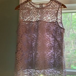 Sleeveless lace top